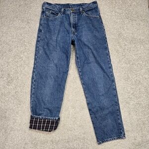 LL Bean Mens 36x32 Double L Classic Fit Flannel Lined Jeans